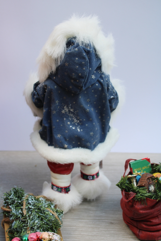 photo of vintage Clothtique Possible Dreams Bringing Home The Tree Santa, St Bernard dog w/ sled  #9