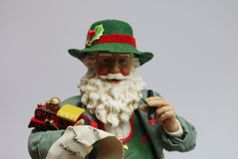 photo of vintage Clothtique Possible Dreams Christmas in the Alps Santa w/ dachshund wiener dog figurine in box  #6