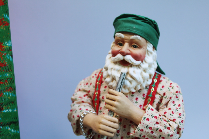photo of vintage Clothtique Possible Dreams Glassworks set Santa's workshop for blown glass Christmas ornaments #3