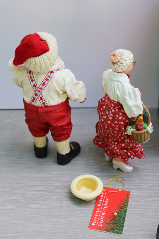 photo of vintage Clothtique Possible Dreams Santa & Mrs Claus bicycle Holiday Built For Two figurine set in box  #11