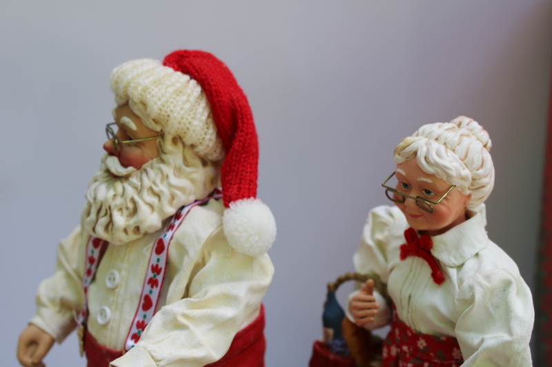 photo of vintage Clothtique Possible Dreams Santa & Mrs Claus bicycle Holiday Built For Two figurine set in box  #12