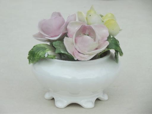 photo of vintage Coalport bone china flowers collection, a garden of flower pots! #2