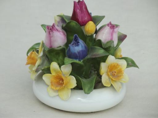 photo of vintage Coalport bone china flowers collection, a garden of flower pots! #7