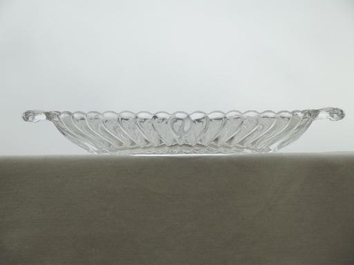 photo of vintage Colony Fostoria glass, large divided bowl or relish dish  #4