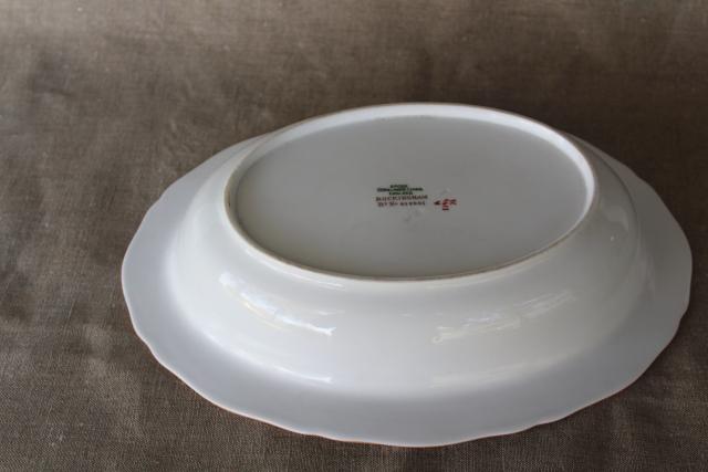 photo of vintage Copeland Spode oval serving dish - Rockingham fruit, flowers, insects #4