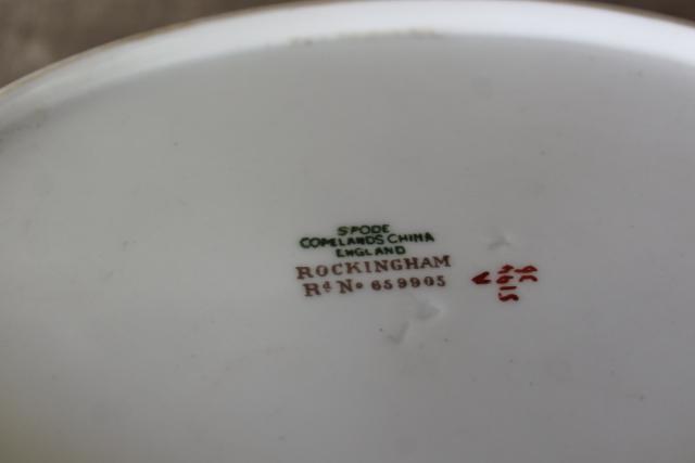 photo of vintage Copeland Spode oval serving dish - Rockingham fruit, flowers, insects #5