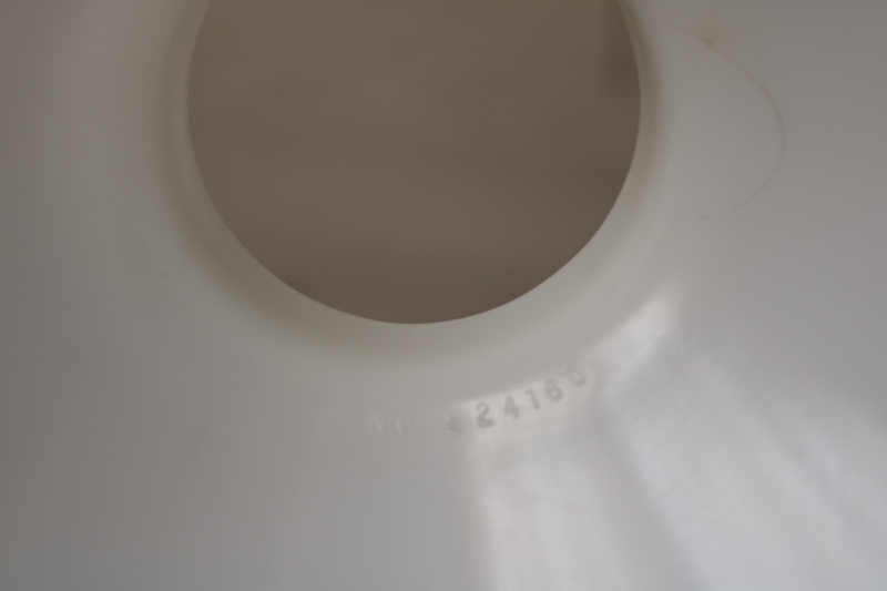 photo of vintage Corning 824160 white milk glass diffuser type lampshade, waffle pattern reflector or torchiere #6