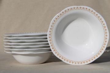 catalog photo of vintage Corning Pyroceram heat proof restaurant quality heavy weight soup bowls