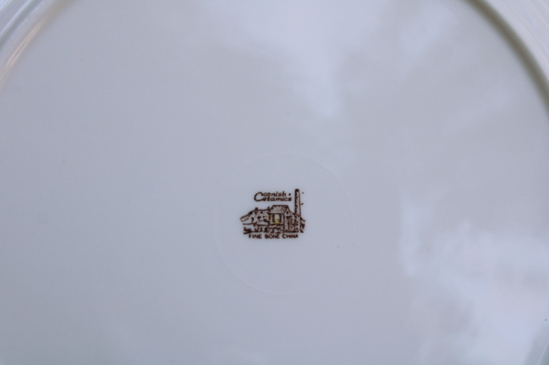 photo of vintage Cornish Ceramics fine bone china plate, Friendship motto w/ forget me nots  #3