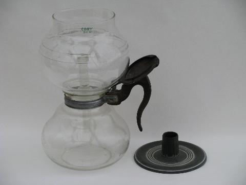 photo of vintage Cory vacuum coffee brewer pot w/ filter rod #2