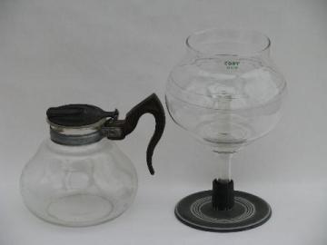 catalog photo of vintage Cory vacuum coffee brewer pot w/ filter rod