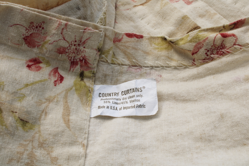 photo of vintage Country Curtains birds floral soft colors on flax linen rayon Caitlin Wilson UK fabric Louisa print #4