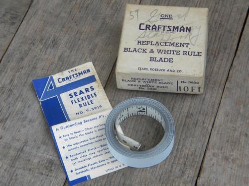 photo of vintage Craftsman tape measure replacement part/flexible rule blade #1