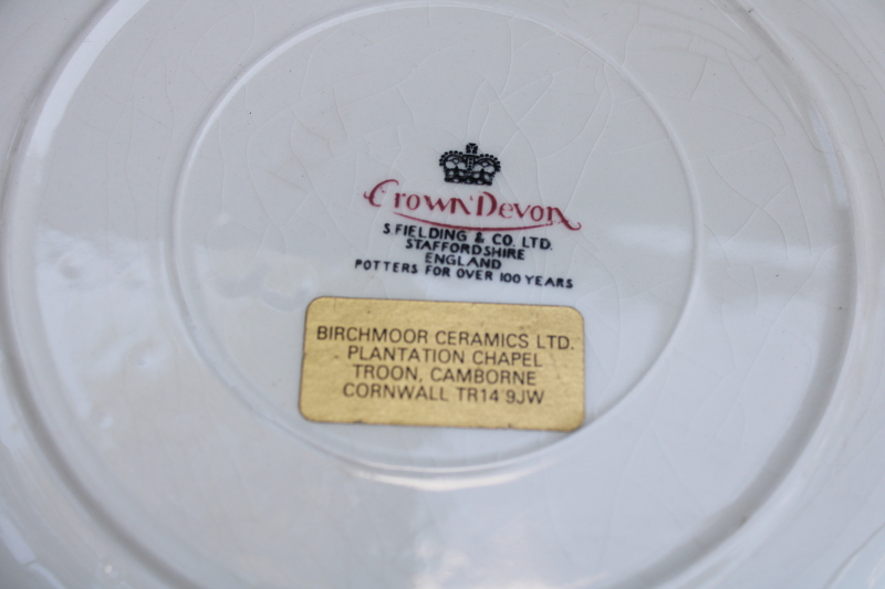 photo of vintage Crown Devon England china plate, souvenir w/ scene of Warwick Castle  #4