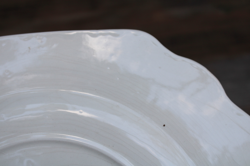 photo of vintage Crown Devon England china plate, souvenir w/ scene of Warwick Castle  #5