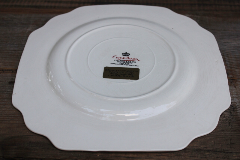 photo of vintage Crown Devon England china plate, souvenir w/ scene of Warwick Castle  #6