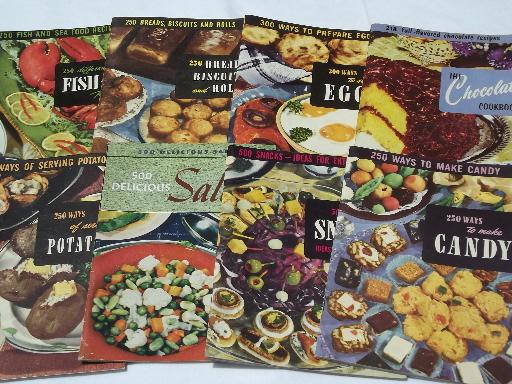 photo of vintage Culinary Arts cookbooks, retro style food recipes, very kitschy! #1