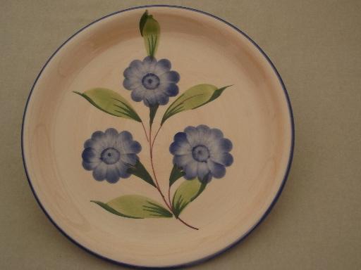 photo of vintage Culinary Connection Italian ceramic plates w/ fruit & flowers, figs #2