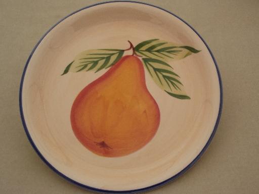 photo of vintage Culinary Connection Italian ceramic plates w/ fruit & flowers, figs #5