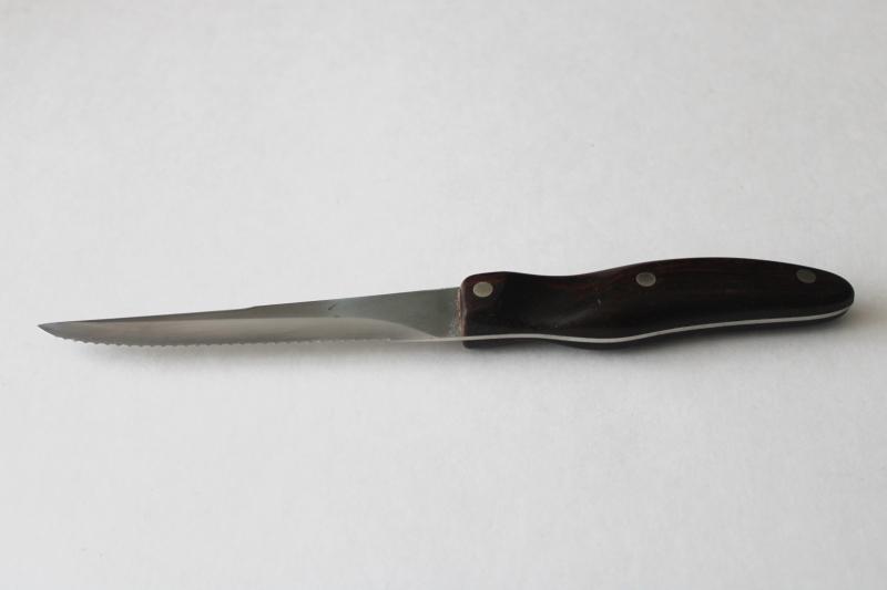 photo of vintage Cutco 1021 serrated blade steak knife grip handle #1
