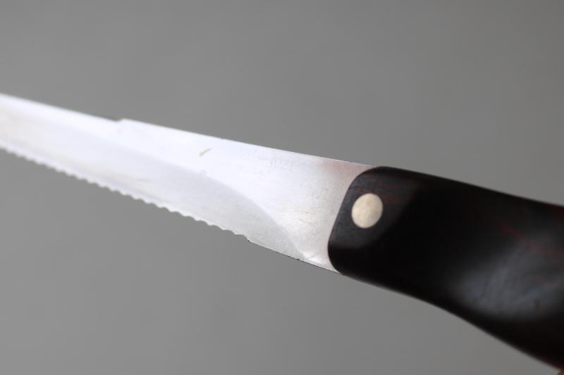 photo of vintage Cutco 1021 serrated blade steak knife grip handle #3