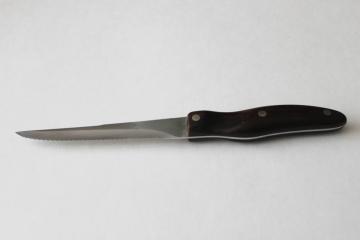 catalog photo of vintage Cutco 1021 serrated blade steak knife grip handle