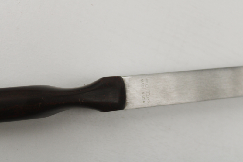 photo of vintage Cutco long handled burger flipper, slotted turner spatula for griddle or BBQ grill  #6