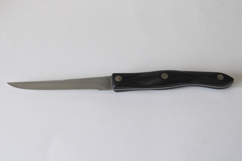 photo of vintage Cutco paring knife design patent number 3122774 black handle  #1