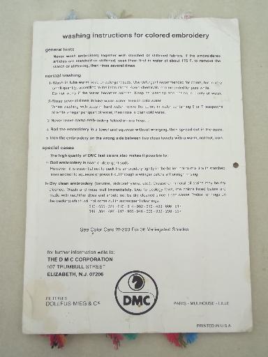 photo of vintage DMC color swatch chart for cotton thread embroidery floss #3