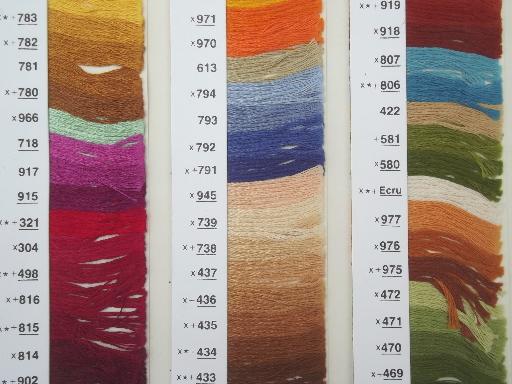 photo of vintage DMC color swatch chart for cotton thread embroidery floss #4