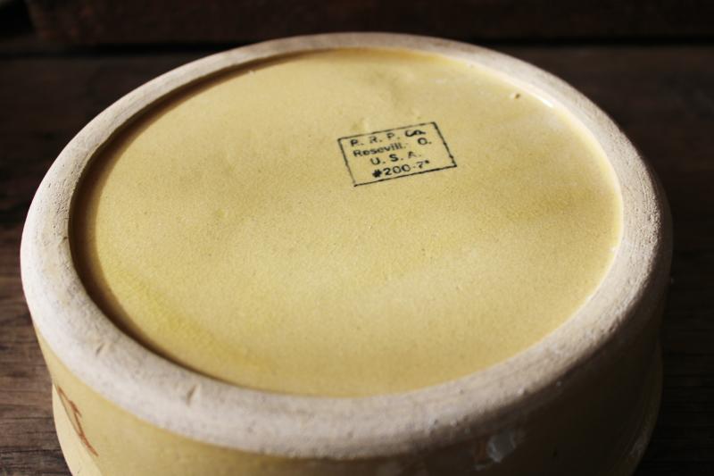 photo of vintage DOG dish, Robinson Ransbottom pottery crock RRP Roseville Ohio #5