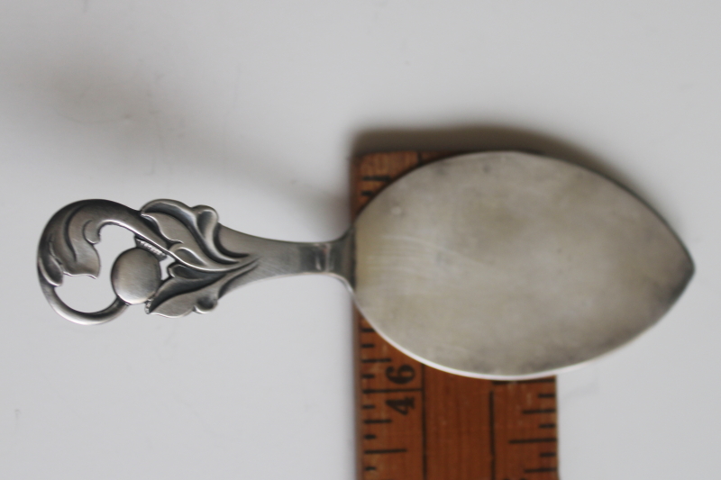 photo of vintage Danish silver pastry server, W & S Sorensen hallmarks Denmark  #7