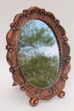 catalog photo of vintage Dart plastic easel stand frame vanity / dressing table / boudoir mirror