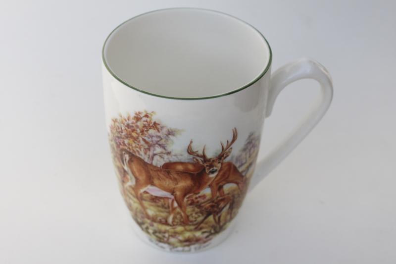 photo of vintage Deer woodland animals Rosewood English fine bone china tea mug coffee cup #1