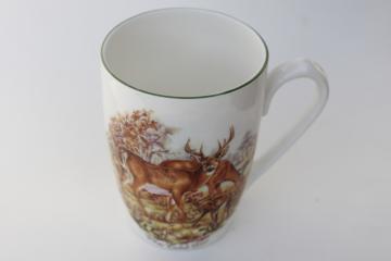 catalog photo of vintage Deer woodland animals Rosewood English fine bone china tea mug coffee cup