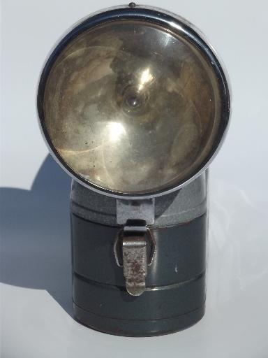 photo of vintage Delta Power-King battery floodlight flashlight, camping lantern #2
