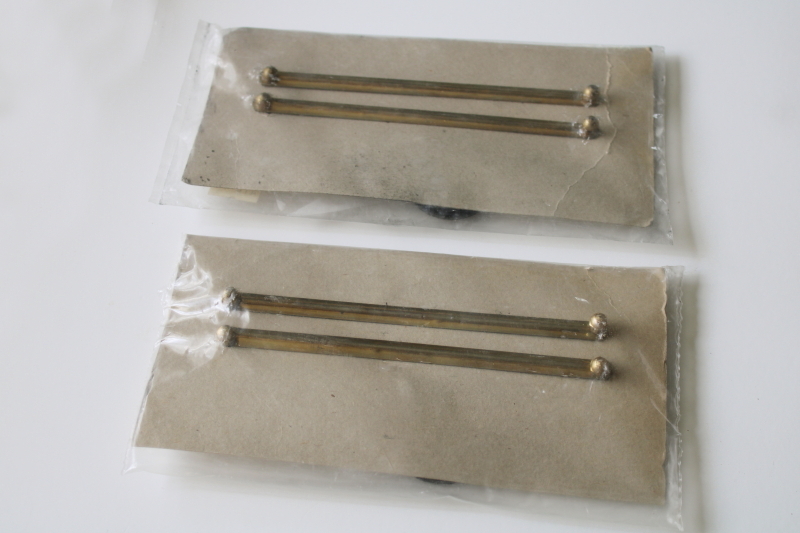 photo of vintage Denmark cast metal bell pull hangers, needlework framing or restoration hardware new in package #3