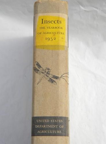 photo of vintage Dept of Agriculture yearbook INSECTS - 1952 color litho plates #2