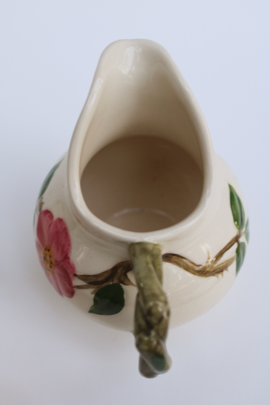 photo of vintage Desert Rose pattern cream & sugar set, creamer pitcher & sugar bowl USA Franciscan pottery #6