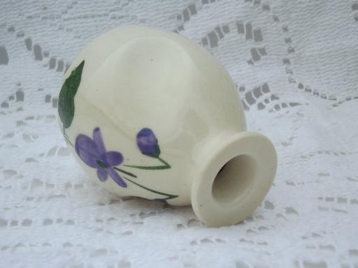 photo of vintage Devon Violets scent bottle, Longton Royal Art Pottery - England #4