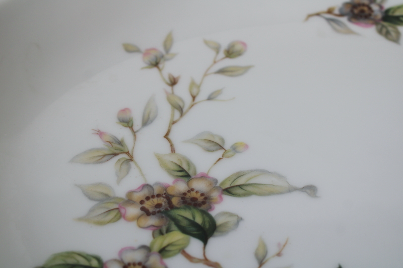 photo of vintage Dogwood flowering branches pattern serving platter, Harvan fine china Japan #4