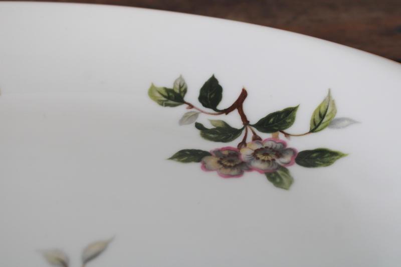 photo of vintage Dogwood flowering branches pattern serving platter, Harvan fine china Japan #5