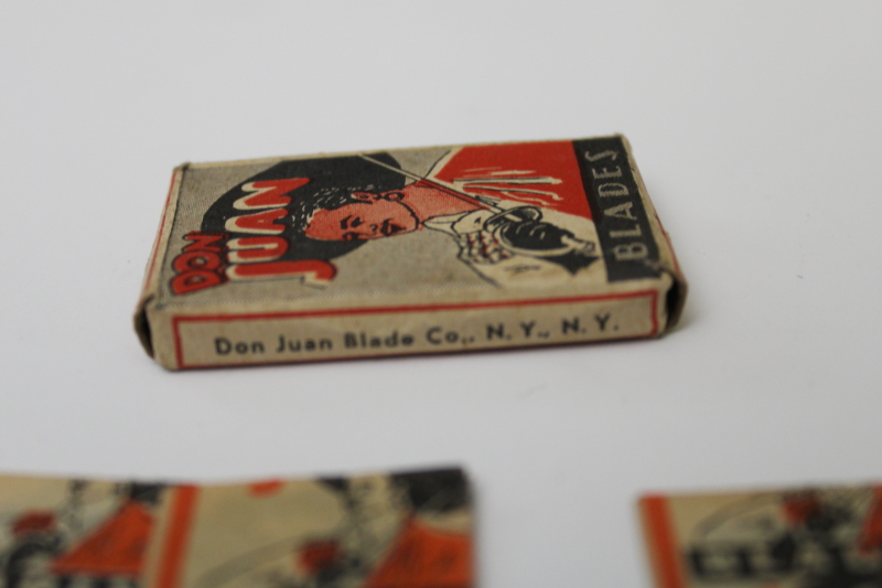 photo of vintage Don Juan paper wrapped razor blades in original box  #2