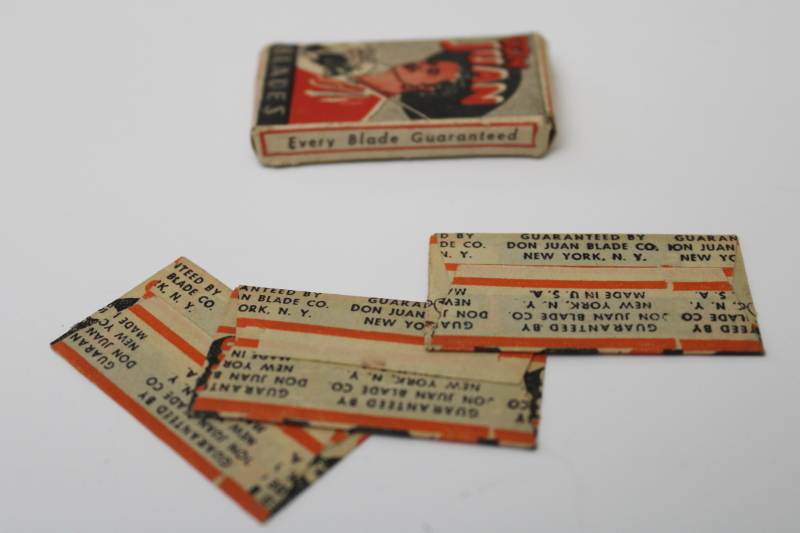 photo of vintage Don Juan paper wrapped razor blades in original box  #3