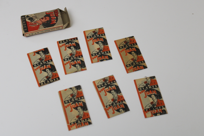 photo of vintage Don Juan paper wrapped razor blades in original box  #4