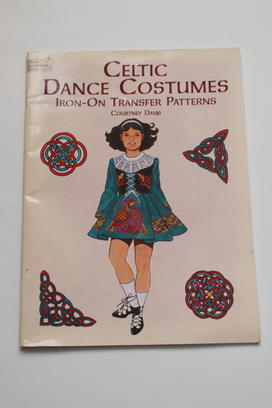 photo of vintage Dover book iron on transfers needlework designs for Celtic dance costumes  #1