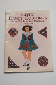 catalog photo of vintage Dover book iron on transfers needlework designs for Celtic dance costumes 