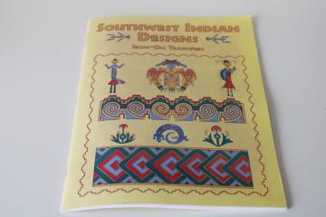 catalog photo of vintage Dover book of iron on transfers Southwest Indian Designs Native American art 