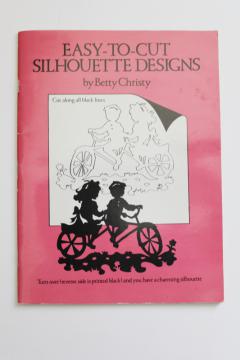 catalog photo of vintage Dover book, paper cutting silhouettes antique style designs to cut out & frame