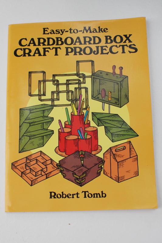 photo of vintage Dover book upcycle paper crafts cardboard box projects pattern diagrams #1